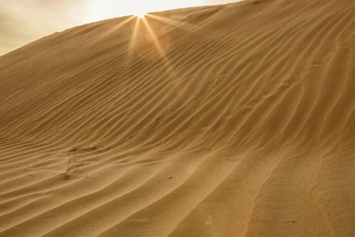 Framed Print : Sunset with Sunburst. Desert with sand. Abu Dhabi, United Arab Emirates Framed Print : Sunset with Sunburst. Desert with sand. Abu Dhabi, United Arab Emirates