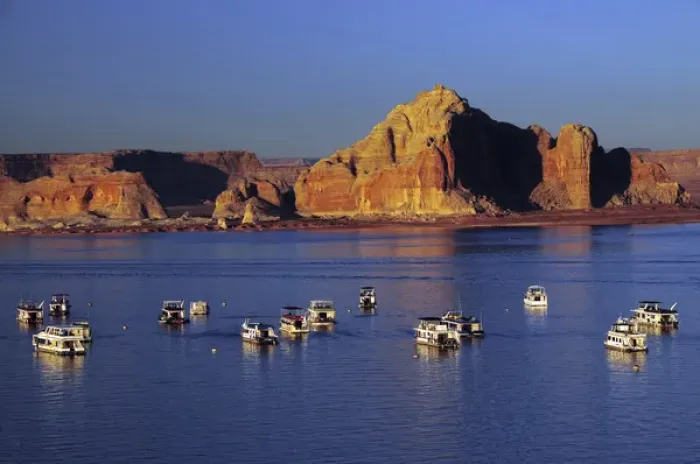Framed Print : Sunset at Wahweap Marina; Glen Canyon National Recreation Area; Lake Powell; Page; Arizona Framed Print : Sunset at Wahweap Marina; Glen Canyon National Recreation Area; Lake Powell; Page; Arizona