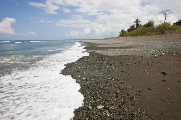 Framed Print : Surf rolls in on a pristine tropical beach with in Corcovado National Park, Costa Rica Framed Print : Surf rolls in on a pristine tropical beach with in Corcovado National Park, Costa Rica