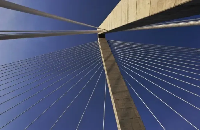 Framed Print : Suspension details of Arthur Ravenel Jr. Bridge, Charleston, South Carolina. Also
