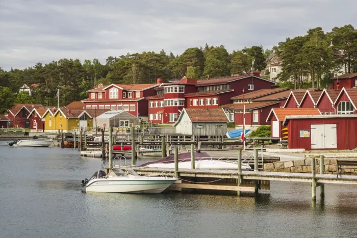 Framed Print : Sweden, Bohuslan, Tjorn Island, Tjorn, Goteborg University Love Center