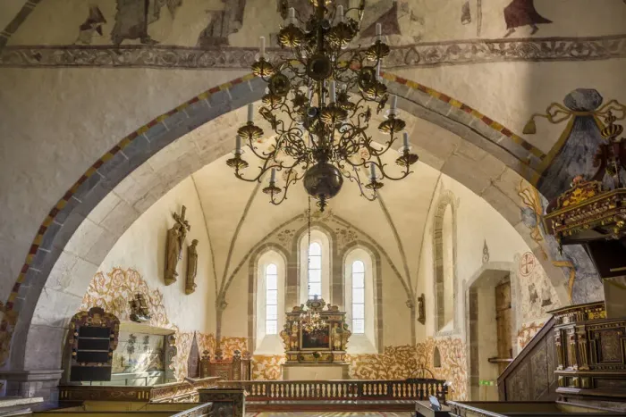 Framed Print : Sweden, Gotland Island, Bro, Bro church, interior (Editorial Use Only) Framed Print : Sweden, Gotland Island, Bro, Bro church, interior (Editorial Use Only)