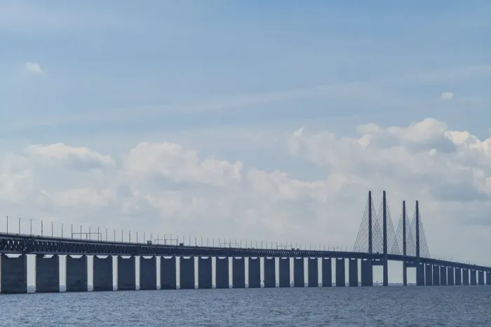 Framed Print : Sweden, Scania, Malmo, Oresund Bridge, longest cable-tied bridge in Europe Framed Print : Sweden, Scania, Malmo, Oresund Bridge, longest cable-tied bridge in Europe