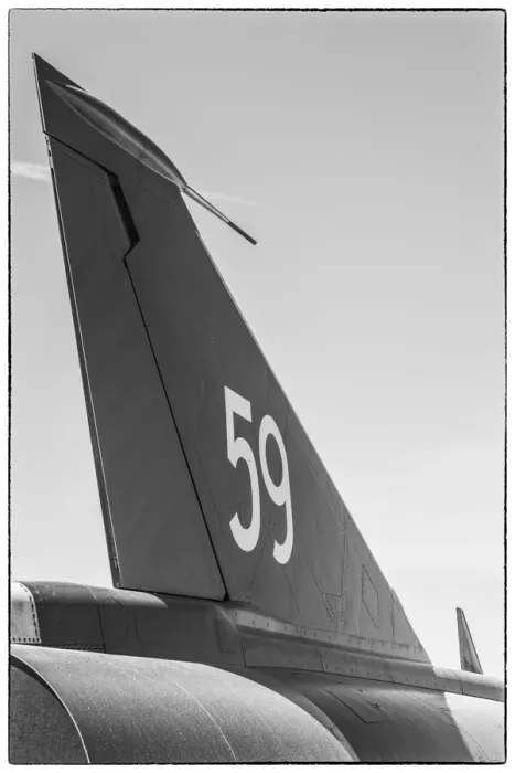 Framed Print : Sweden, Southeastern Sweden, Nykoping, F11 reconnaissance aircraft, F11 Museum, tail fin Framed Print : Sweden, Southeastern Sweden, Nykoping, F11 reconnaissance aircraft, F11 Museum, tail fin