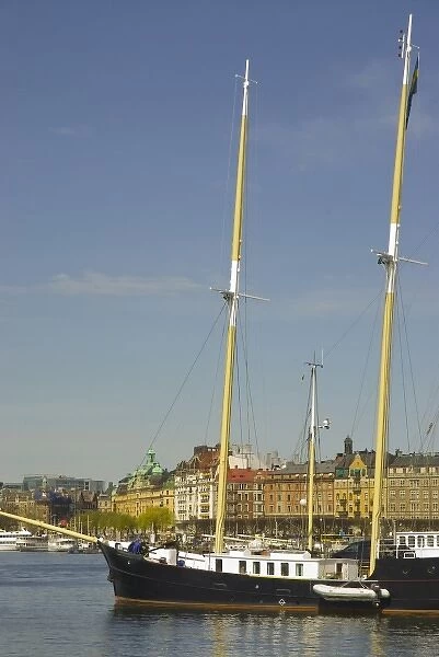 Sweden. Stockholm. Djurgarden. Boats on the water