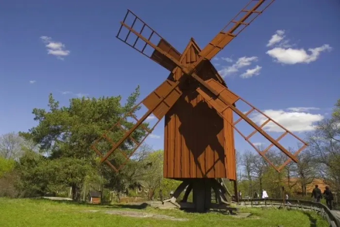 Framed Print : Sweden. Stockholm. Djurgarden. Skansen. Windmill