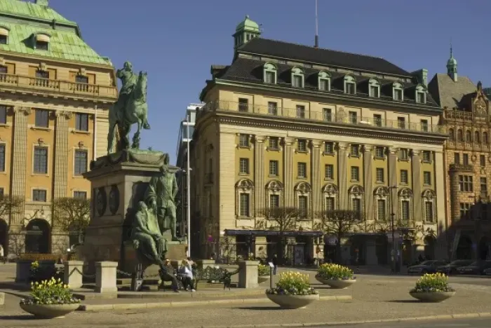 Framed Print : Sweden. Stockholm. Norrmalm. Gustav Adofs Torg