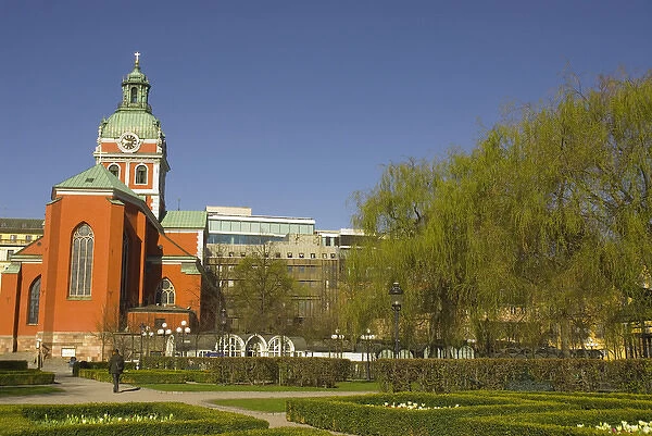 Sweden. Stockholm. Norrmalm. Kungstradgarden Garden in spring