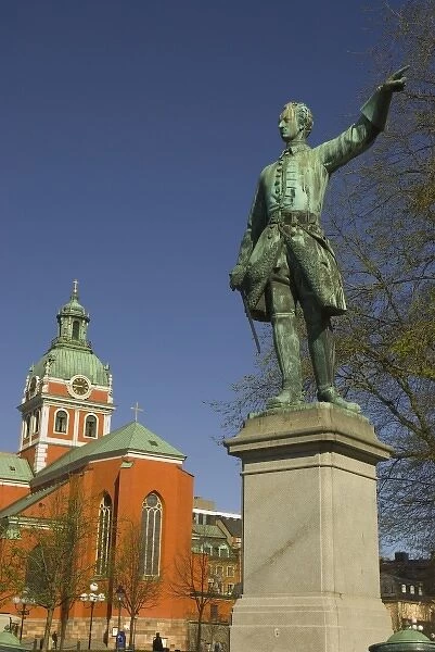 Sweden. Stockholm. Norrmalm. Statue of Charles XIII in the Kungstradgarden