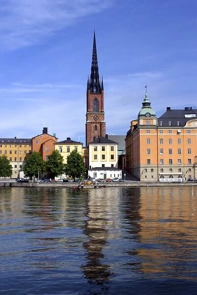 Sweden, Stockholm. A spire of the cityscape of Stockholm