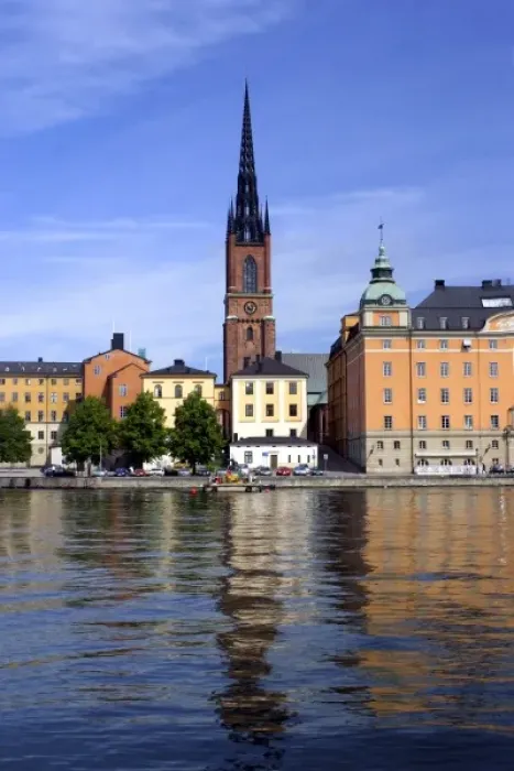 Framed Print : Sweden, Stockholm. A spire of the cityscape of Stockholm Framed Print : Sweden, Stockholm. A spire of the cityscape of Stockholm