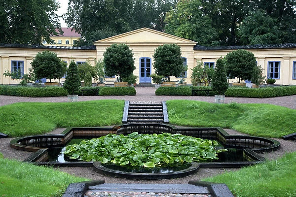 Sweden. Uppsala. Linnetradgarden (Linne Garden) inside of former resident of Professor
