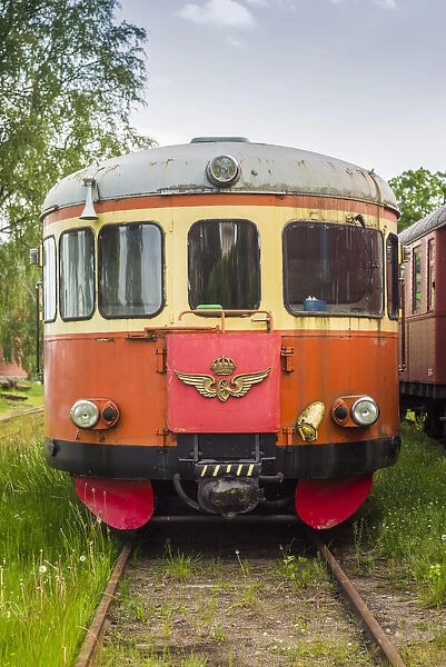 Sweden, Vastmanland, Nora, antique train wagons