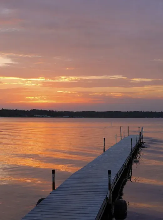 Framed Print : Swimming dock, Cass Lake, Minnesota at sunset Framed Print : Swimming dock, Cass Lake, Minnesota at sunset
