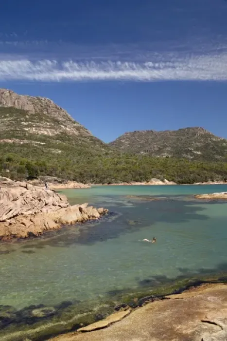 Framed Print : Swimming at Honeymoon Bay, Coles Bay, and The Hazards, Freycinet National Park, Freycinet Peninsula Framed Print : Swimming at Honeymoon Bay, Coles Bay, and The Hazards, Freycinet National Park, Freycinet Peninsula