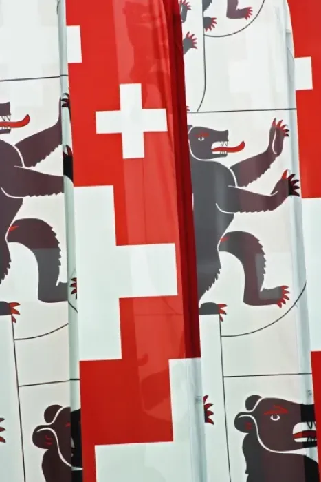 Framed Print : Swiss Flag among others, Appenzeller, Switzerland