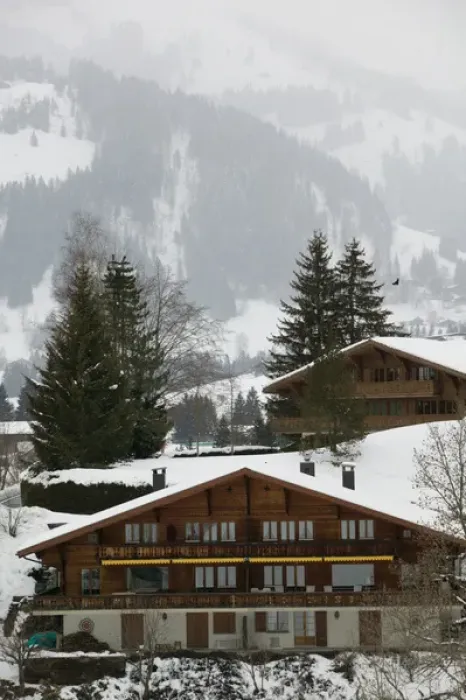 Framed Print : SWITZERLAND-Bern-GSTaD: Ski Chalet Details / Winter Framed Print : SWITZERLAND-Bern-GSTaD: Ski Chalet Details / Winter
