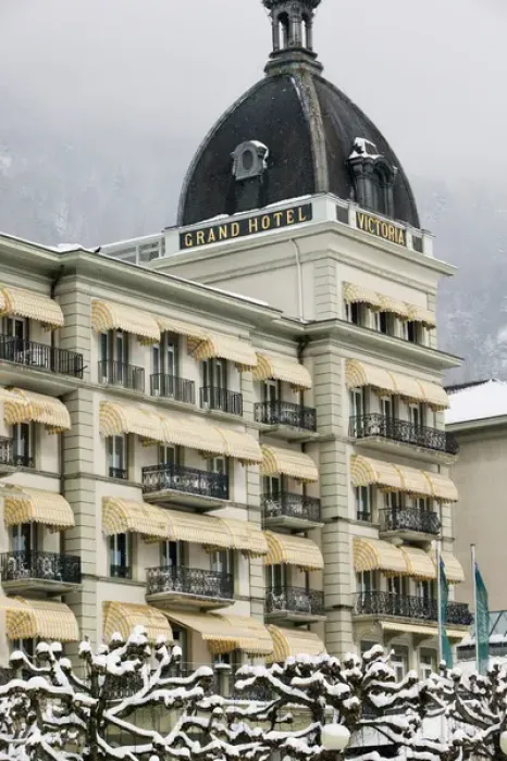 Framed Print : SWITZERLAND-Bern-INTERLAKEN: Grand Hotel / Daytime / Winter Framed Print : SWITZERLAND-Bern-INTERLAKEN: Grand Hotel / Daytime / Winter