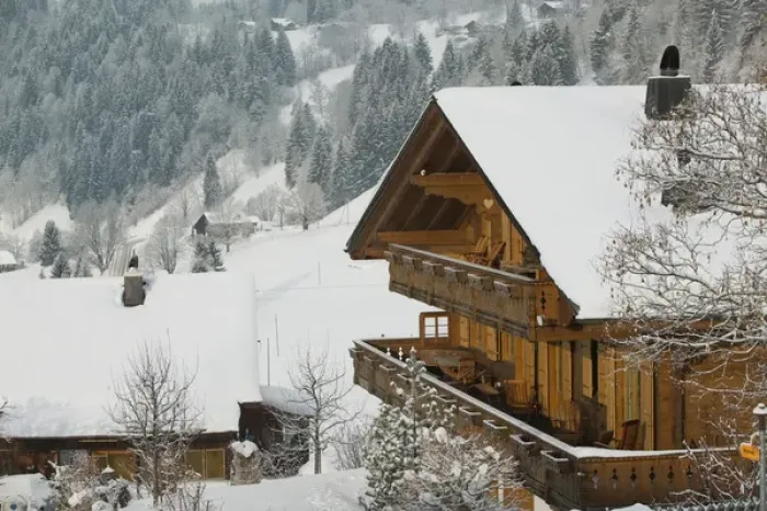 Framed Print : SWITZERLAND-Bern-SaNEN (Area around Gstaad): Ski Chalet Under Fresh Snow / Winter Framed Print : SWITZERLAND-Bern-SaNEN (Area around Gstaad): Ski Chalet Under Fresh Snow / Winter