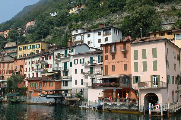 05. Switzerland, Lugano, Lake Lugano, lakeside village