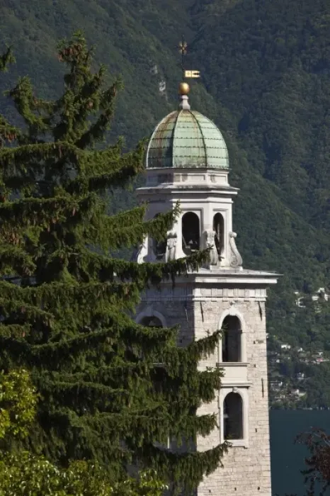 Framed Print : Switzerland, Ticino Canton, Lugano. San Lorenzo Cathedral