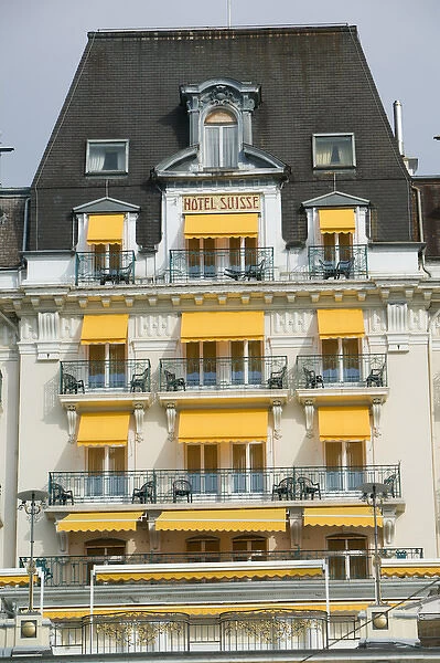 SWITZERLAND-(Vaud)-Swiss Riviera-MONTREUX: Le Grand Hotel Suisse on Lake Geneva