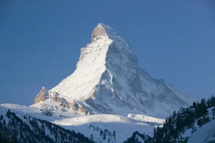 Framed Print : SWITZERLAND-Wallis / Valais-ZERMATT: The Matterhorn / Morning / Winter Framed Print : SWITZERLAND-Wallis / Valais-ZERMATT: The Matterhorn / Morning / Winter