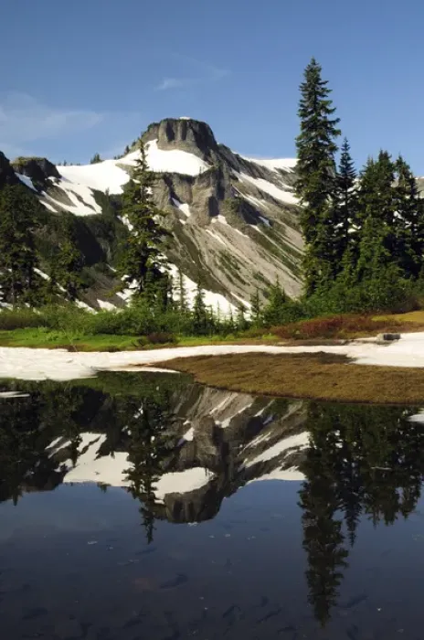 Framed Print : Table Mountain reflected in Terminal Lake; Mount Baker-Snoqualmie National Forest Framed Print : Table Mountain reflected in Terminal Lake; Mount Baker-Snoqualmie National Forest