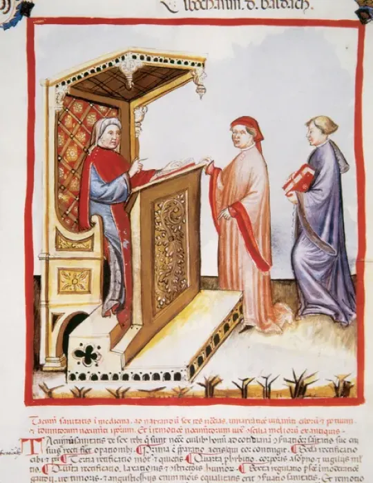 Framed Print : Tacuinum Sanitatis. Medieval Health Handbook, dated before 1400, based on observations Framed Print : Tacuinum Sanitatis. Medieval Health Handbook, dated before 1400, based on observations
