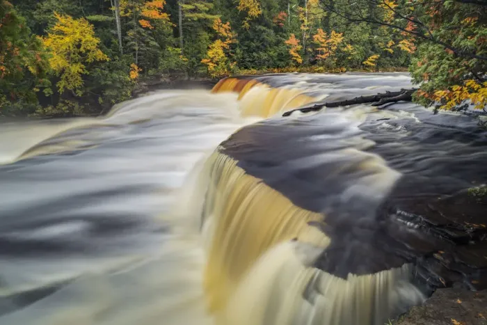 Framed Print : Tahquamenon Falls and fall colors, Upper Peninsula of Michigan