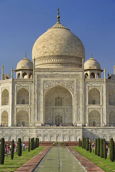Taj Mahal, a mausoleum located in Agra, India, built by Mughal Emperor Shah Jahan