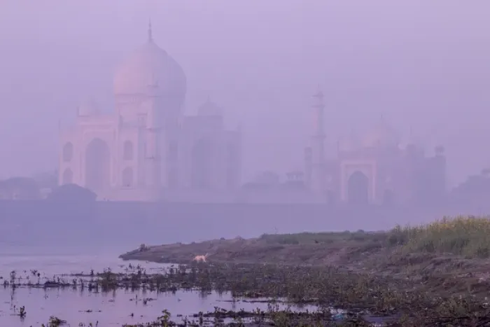 Framed Print : Taj Mahal in morning mist. Agra. India Framed Print : Taj Mahal in morning mist. Agra. India