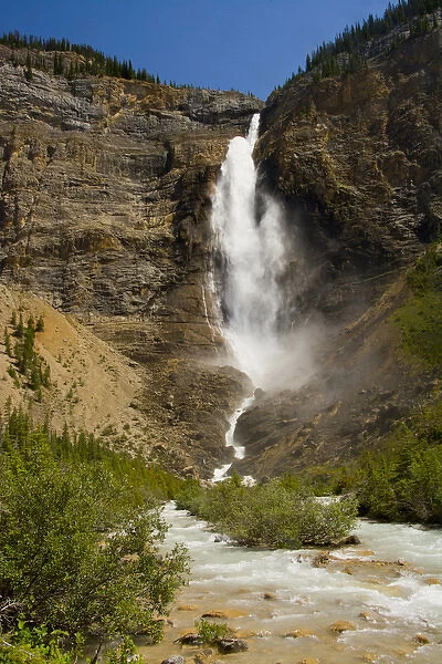 Takakkaw Falls and River, Yoho National Park, British Columbia, Canada