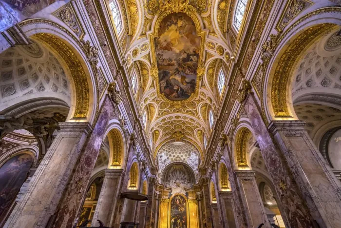 Framed Print : Tall Arches Nave Saint Louis of French Basilica Church, Rome, Italy Framed Print : Tall Arches Nave Saint Louis of French Basilica Church, Rome, Italy