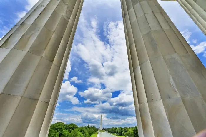 Framed Print : Tall white columns, Lincoln Memorial, Washington DC. Dedicated 1922 Framed Print : Tall white columns, Lincoln Memorial, Washington DC. Dedicated 1922