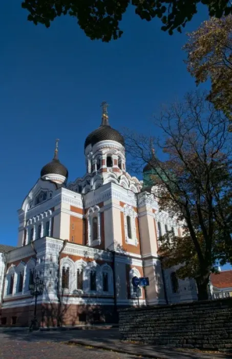 Framed Print : Tallinn, Estonia. Steeple of historical Alexander Nevsky Cathedral