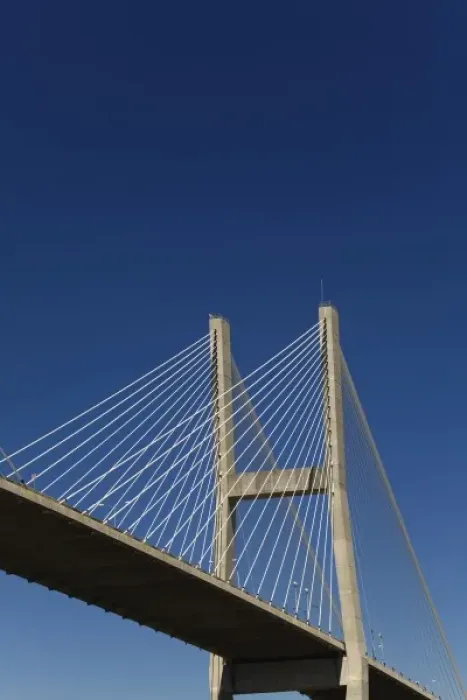 Framed Print : Talmadge Bridge details, Savannah, Georgia