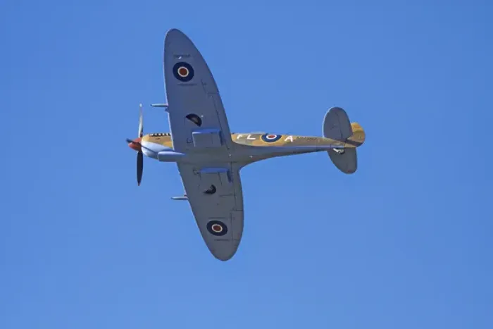 Framed Print : Tandem Supermarine Spitfire Trainer - British and allied WWII Fighter Plane