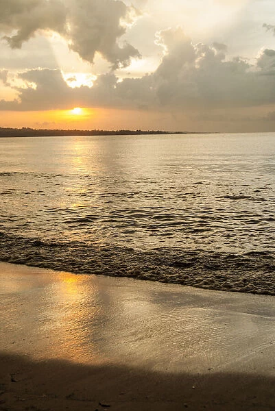 Tanzania. Lake Victoria beach sunset at Tembo Beach