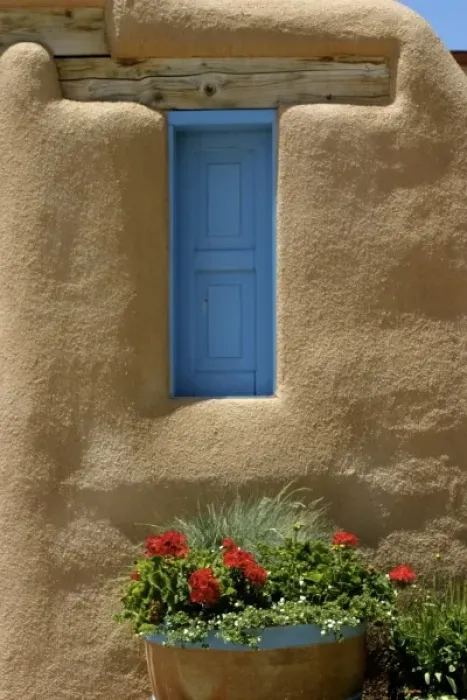 Framed Print : Taos, New Mexico, United States. Typical New Mexico adobe architecture Framed Print : Taos, New Mexico, United States. Typical New Mexico adobe architecture
