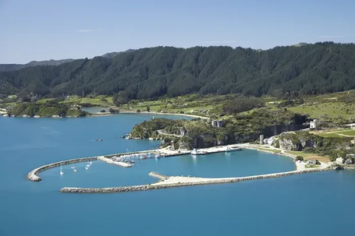 Framed Print : Tarakohe, Golden Bay, Nelson Region, South Island, New Zealand - aerial Framed Print : Tarakohe, Golden Bay, Nelson Region, South Island, New Zealand - aerial