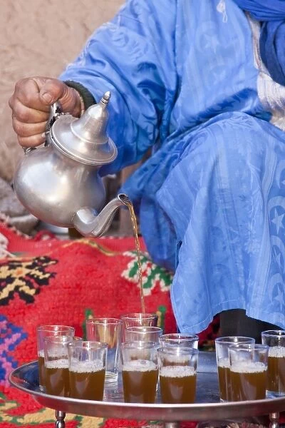 Tea ceremony, Ait Ben Moro, Ouarzazate, Morocco