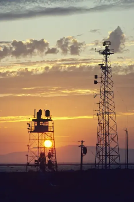 Framed Print : Telecommunications antenna at sunset Framed Print : Telecommunications antenna at sunset