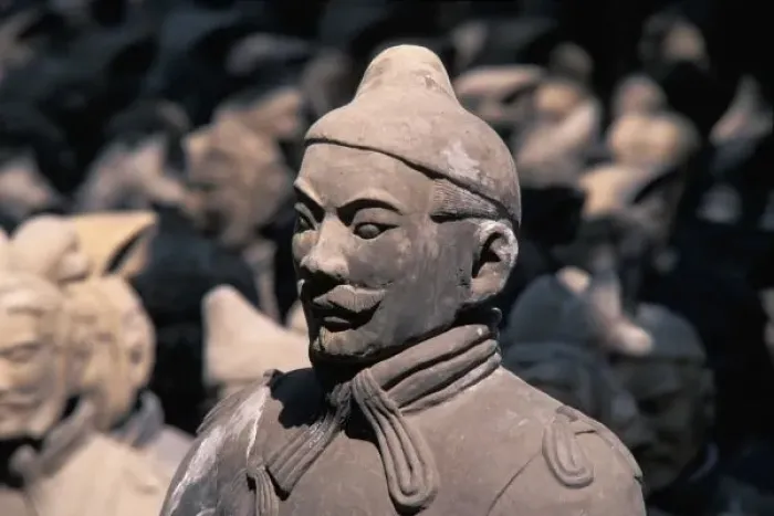 Framed Print : Terra Cotta warriors in Emperor Qin Shihuangs Tomb, Xian, Shaanxi, China