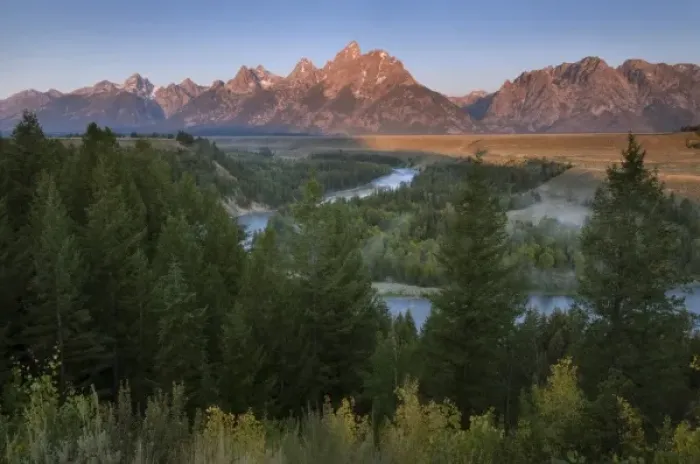 Framed Print : The Teton Mountain range seen from Snake River Bend overlook, Grand Teton National Park Framed Print : The Teton Mountain range seen from Snake River Bend overlook, Grand Teton National Park