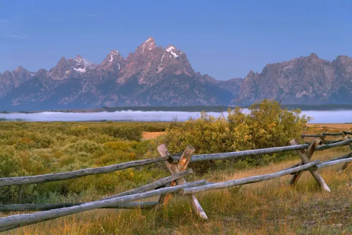 Framed Print : Teton Range at Cunningham Ranch, Grand Teton National Park, Wyoming