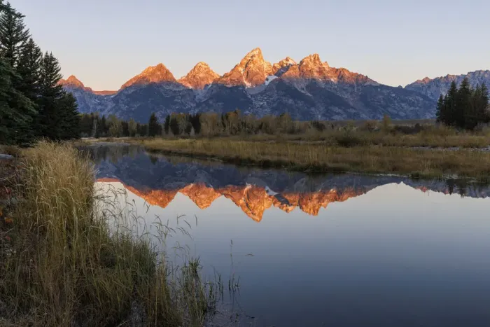 Framed Print : Teton Range reflected in Snake River from Schwabacher Landing, Grand Teton National Park, Wyoming Framed Print : Teton Range reflected in Snake River from Schwabacher Landing, Grand Teton National Park, Wyoming