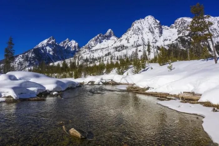 Framed Print : The Tetons in winter above Cottonwood Creek, Grand Teton National Park, Wyoming USA Framed Print : The Tetons in winter above Cottonwood Creek, Grand Teton National Park, Wyoming USA