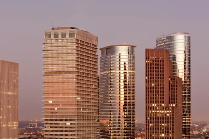Framed Print : Texas, Houston. Downtown skyline Framed Print : Texas, Houston. Downtown skyline