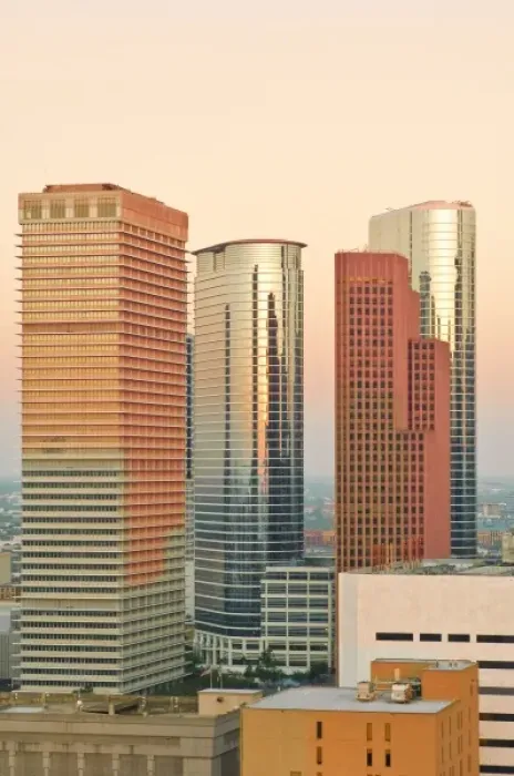 Framed Print : Texas, Houston. Downtown skyline Framed Print : Texas, Houston. Downtown skyline